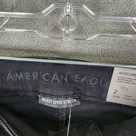 Womens American Eagle NeXT Level Stretch Super Hi Rise Jegging Rocker 2 Short - Picture 5 of 12